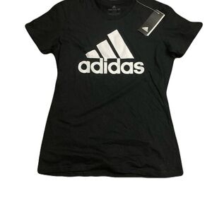 Adidas Athletic Logo Tee in Black and White